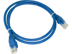 Patch-cord U/UTP kat.5e PVC 0.25m niebieski KKU5NIE0.25