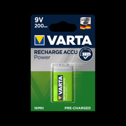 Varta 6HR61 (6F22) HF9 - 200 mAh Ni-MH Rechargeable Battery