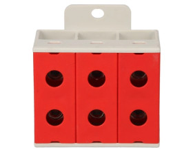 Złączka szynowa 3-torowa 35mm2 czerwona ZGX-3x35 czerwona ENE-00181