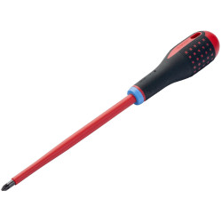 Bahco BE-8811S ERGO&#x2122; VDE Insulated Pozi Screwdriver PZ1 x 80mm