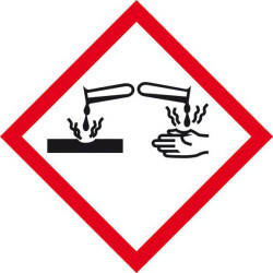 SafetyMarking 21.B1022 GHS Symbols Corrosive Film Self-Adhesive 100x100mm