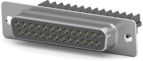 D-Sub socket, 25 pole, standard, equipped, straight, IDC connection, 1-745495-7