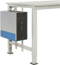 Manuflex LZ3590.5012 ESD Uchwyt CPU ESD w kolorze niebieskim RAL 5012, szer. X gł. X wys. = 180-250 x 450 x 290 mm
