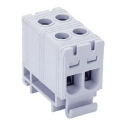 Blok rozdzielczy ‑ odgałęźny 2 ‑ polowy 1,5-16mm2 szary montaż płaski FJ-E16/2 1000048