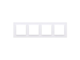 SIMON 10 Ramka 4 poczwórna uniwersalna poziom i pion biały CR4/11 KONTAKT SIMON