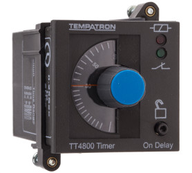 Timer Relay Szyna DIN, montaż panelowy 230V ac DPDT 2-stykowy Tempatron DPDT 6s → 6h TT4801 jednofunkcyjny