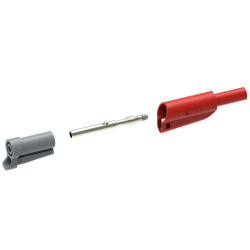 Adapter z wtykiem bananowym Męski Połączenie lutowane Czerwony 20A Electro PJP rozmiar 4 mm