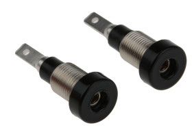 Gniazdo bananowe Żeński Wypustka typ Gniazdo bananowe Czarny 10A Staubli rozmiar 2mm