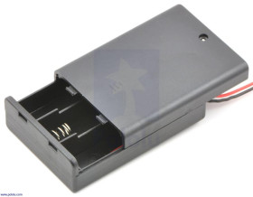 Pololu 3-AA Battery Holder, Enclosed with Switch