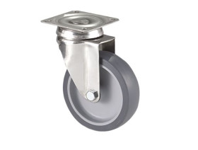 Koło samonastawne średnica kabla 125mm Płyta Guitel Hervieu 80kg wysokość całkowita 159mm