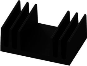 Extruded heatsink, (L x W x H) 20 x 29 x 11.5 mm, 15.7 to 6.8 K/W, black anodized, 10018931
