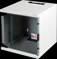 26210024 10-inch wall-mounted enclosure, 6 U, 300 mm depth, gray