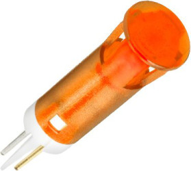 Signal light, 24 V (DC), orange, 30 mcd, Mounting Ø 6 mm, LED number: 1, QS61XXO24