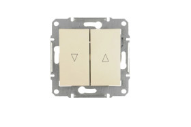 Sedna Łącznik żaluzjowy 2-biegunowy z blokadą mechaniczną 10A kremowy SDN1300323