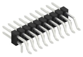 Pin header, 20 pole, pitch 2.54 mm, straight, black, SL28SMDTHR05820Z