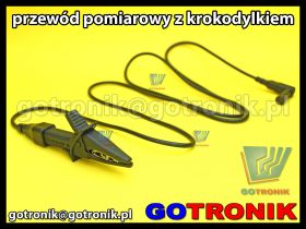 Przewód pomiarowy 120cm z krokodylem czarny