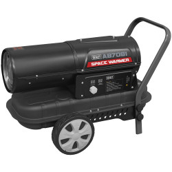 Sealey AB7081 Space Warmer&#xAE; Paraffin/Kerosene/Diesel Heater 70,000Btu/hr Wheels
