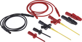 Zestaw przewodów pomiarowych, zawartość: Zacisk krokodylkowy AK 2 B czarny (932 435-100), zacisk krokodylkowy AK 2 B