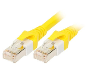 Patch cord S/FTP 6 linka Cu PUR żółty 2,5m 26AWG Żyły: 8 09474747112