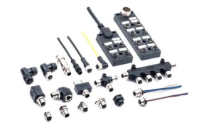 Złącze wielostykowe przemysłowe 4-pinowe M12, panelowe Wtyczka Amphenol Industrial