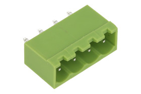 Łączówka; XY2500V-D-04P; 4 tory; R=5,08mm; 12mm; 12A; 300V; przewlekany (THT); proste; zamknięta; zielony; Xinya; RoHS