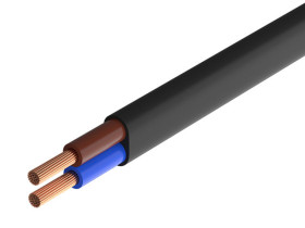 Przewód OMYp H03VVH2-F 2x1.00 czarny 100m