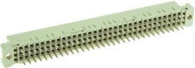 Female connector, type C, 32 pole, a-b-c, pitch 2.54 mm, solder pin, straight, gold-plated, 09032326845