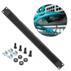 Panel szczotkowy do szafy RACK 19" 1U czarny DIGITUS