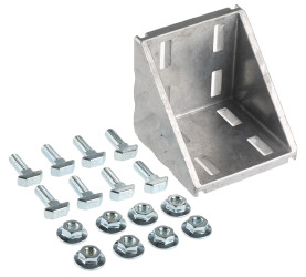 Część łącząca Kątownik Rozmiar rowka 10mm Bosch Rexroth Uchwyt złącza i łączenie Rozmiar gwintu M8