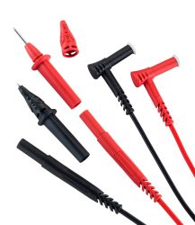 Przewody pom. wymienna końc. PP-1S-0009-R+BK 10A, CAT IV 600V