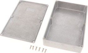 Aluminum die cast enclosure, (L x W x H) 188 x 120 x 37 mm, natural, IP54, 1590DD