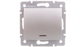 Logi Łącznik Jednobiegunowy Z Led Śrubowy 10Ax 250V Srebrny 021110143 25197