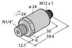 Przetworniki ciśnienia Turck 100000231, 1 szt.