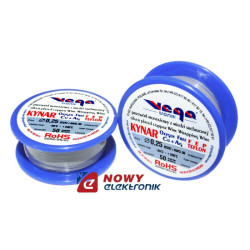 Przewód KYNAR Ø0,25 FEP szary z miedzi srebrzonej, Vega Tronik