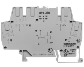 Złączka z przekaźnikiem minaturowym 230V AC 1p 859-368 /10szt./