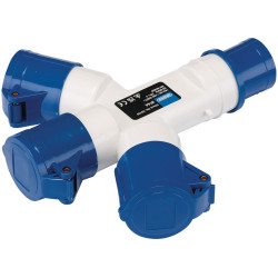 Draper 03720 Heavy Duty/Impact Resist 230V 3-Way Splitter 16A - 03720