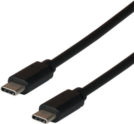 USB 2.0 connection cable, USB plug type C to USB plug type C, 0.5 m, black, EBUSBC-USB20CK.0,5