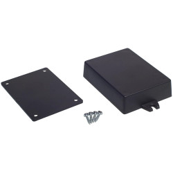 ABS enclosure, (L x W x H) 90.7 x 65.3 x 21.8 mm, black (RAL 9005), BYB-3-90H0023