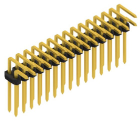 Pin header, 30 pole, pitch 2 mm, angled, black, SLY408230G