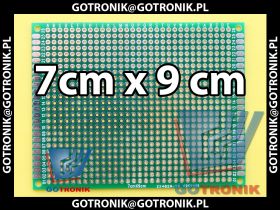Uniwersalna płytka drukowana PCB 7x9cm - 806 otworów pól kontaktowych