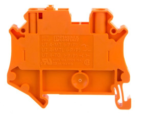 Złączka przelotowa 2-przewodowa z odłącznikiem nożowym 4mm2 pomarańczowa UT 4-MT-P/P OG 3046443 /50szt./