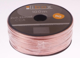 Przewód głośnikowy CCA 2x0,35 ECa LB0004 LIBOX /100m/