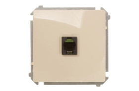 Simon Basic Gniazdo telefoniczne pojedyncze RJ11 beżowe BMTU.01/12