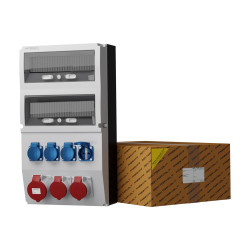 Rozdzielnica budowlana eXT 32A 2x16A 4x230V Schuko Mennekes Doktorvolt DV-2285-D