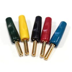 wtyk banan 4mm HQ komplet 5 sztuk