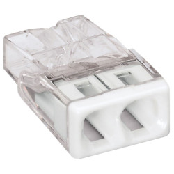 WAGO 2273-202 2 Conductor COMPACT PUSH WIRE&#xAE; Splicing Connector 24A White