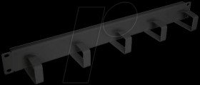 699995TS.1 Cable management panel - 5 loops, matte black, 1 rack unit