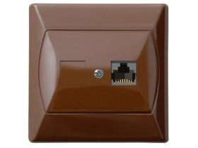 AKCENT Gniazdo komputerowe kat.5e MMC brązowy GPK-1A/K/24 OSPEL