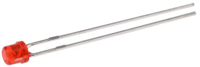 LED, THT, czerwona, 2-Pin, 2.5 V, 130 °, Kingbright, Cylindrical