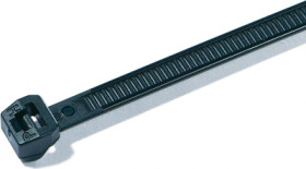 Cable tie, PA, (L x W) 245 x 4.6 mm, bundle-Ø 1.6 to 66 mm, black, UV resistant, -40 to 85 °C, 118-00128